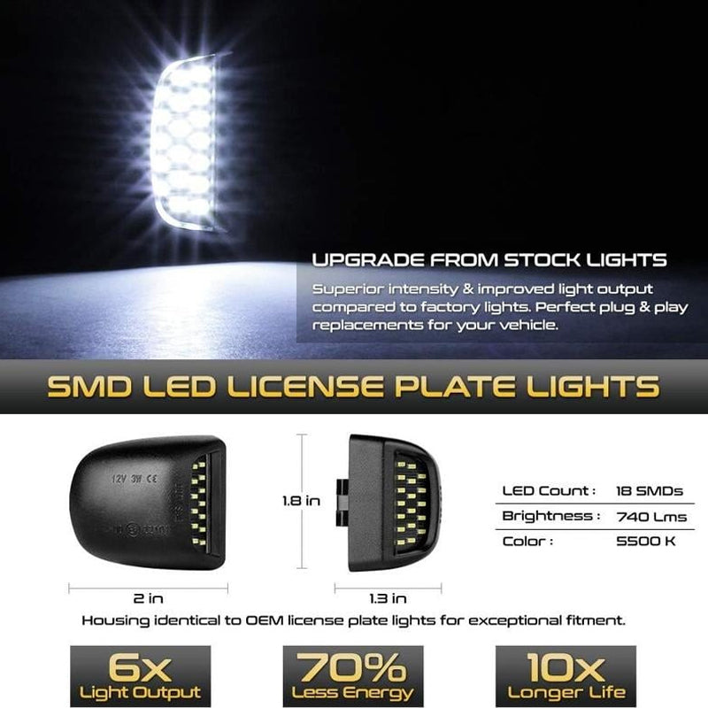 Universal LED License Plate Lights