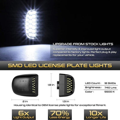 Universal LED License Plate Lights