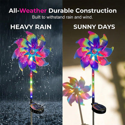 🔥Summer Hot Sale 49% OFF✨ Solar Powered Rainbow Pinwheel Garden Light