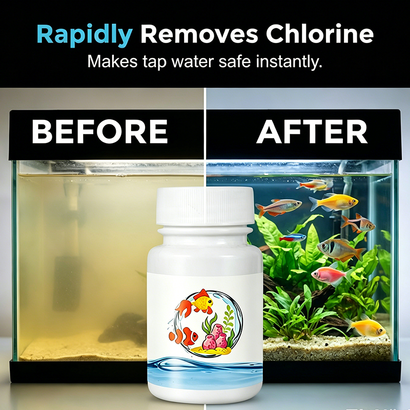 ⏰🔥49% OFF! 🌿 Instant Water Dechlorinator – Safe & Healthy Fish Tanks 🐠