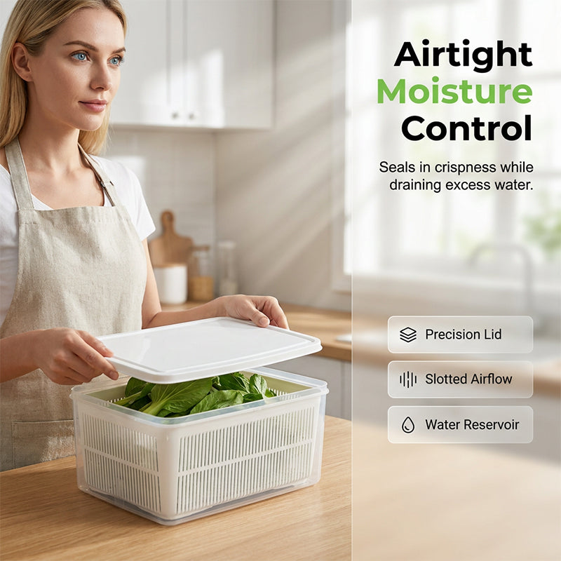 Layered Draining Food Storage Container