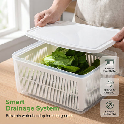 Layered Draining Food Storage Container