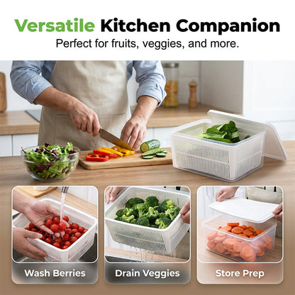 Layered Draining Food Storage Container