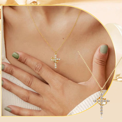 👑New Arrival 58% OFF! 💫 2026 New Crown with Cross Pendant Necklace – Elegant Faith-Inspired Design, Double-Sided Detail, Gold/Silver Options. Perfect for Daily Wear  💛✨🎁