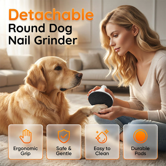 Round Sandpaper Detachable Dog Nail Grinder