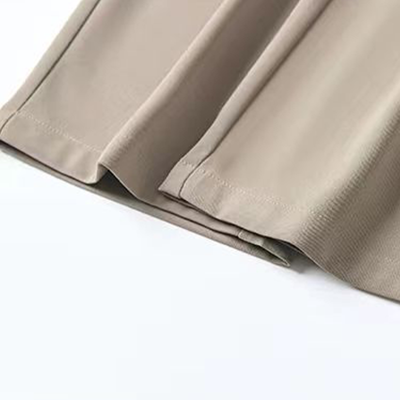 High-Waist Wide-Leg Pants with Frog Button Detail