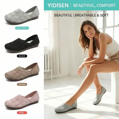 ⏰Last Day Special Offer: 9.99!!💥Women's Breathable Woven Slip-On Flats