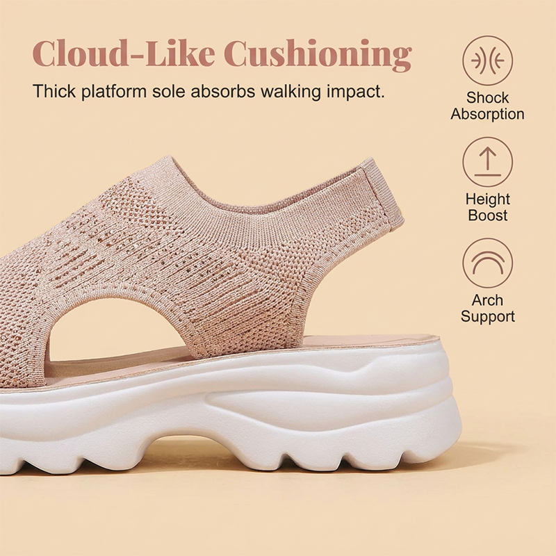 💕Summer Hot Sale 50% Off!👟Women's Breathable Mesh Platform Sandals🍃
