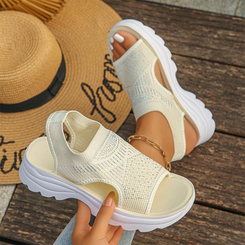 💕Summer Hot Sale 50% Off!👟Women's Breathable Mesh Platform Sandals🍃
