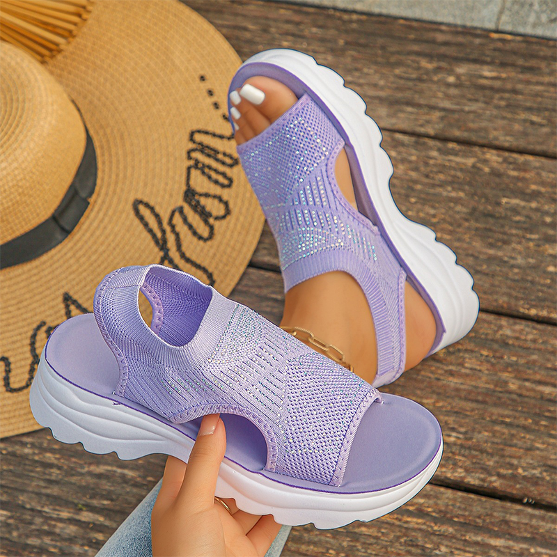 💕Summer Hot Sale 50% Off!👟Women's Breathable Mesh Platform Sandals🍃