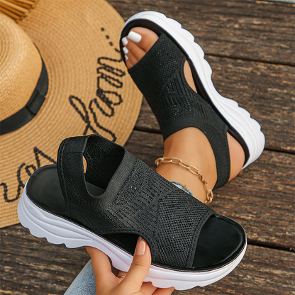💕Summer Hot Sale 50% Off!👟Women's Breathable Mesh Platform Sandals🍃