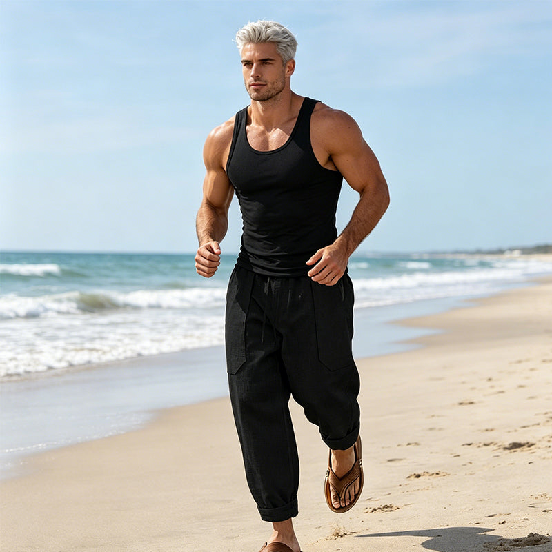 Men's Casual Loose Fit Drawstring Pants