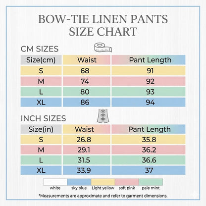 Solid Color Bow-Knot Detail Casual Trousers