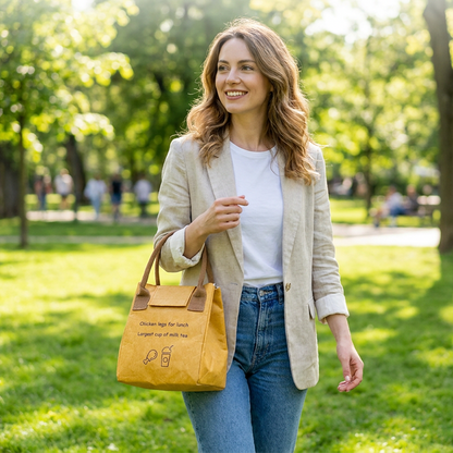 Reusable Thermal Lunch Tote with Handles