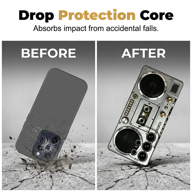 3D Cassette Tape Design Protective Cover