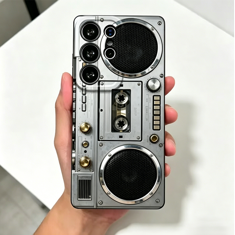 3D Cassette Tape Design Protective Cover