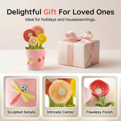 🌸 Ceramic Flower Measuring Spoons – Cute, Accurate & Display-Worthy