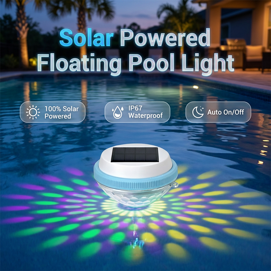 📢📢50% OFF !! ⏰LED Solar Floating Pool Light
