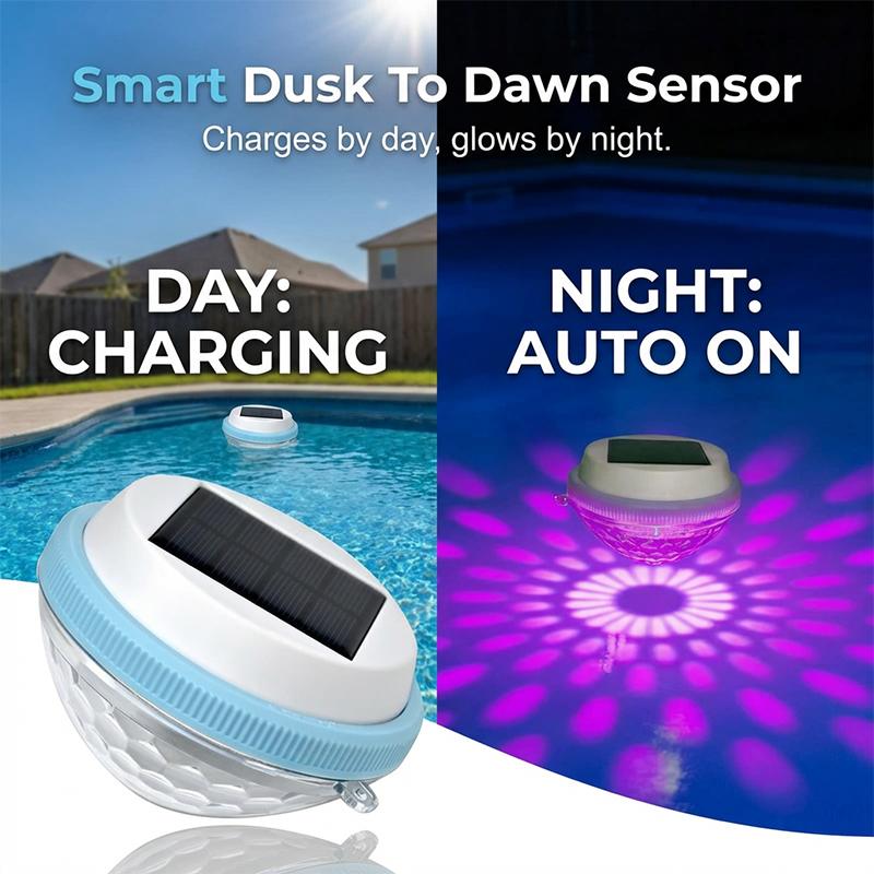 📢📢50% OFF !! ⏰LED Solar Floating Pool Light