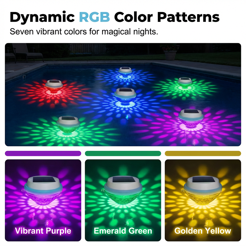 📢📢50% OFF !! ⏰LED Solar Floating Pool Light