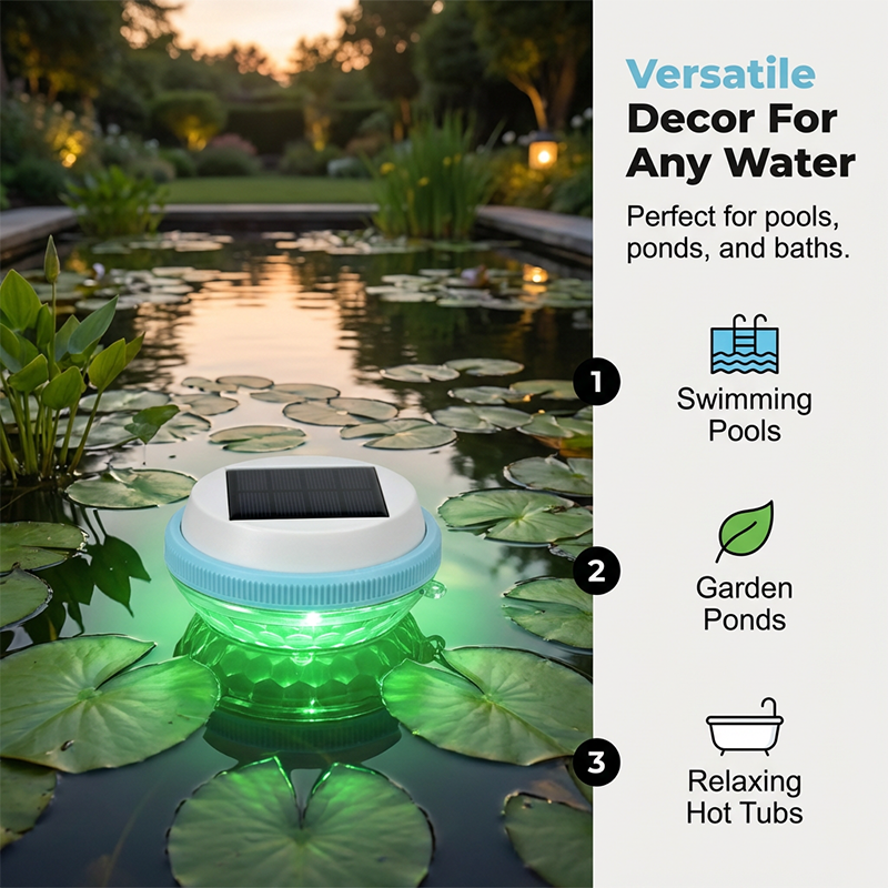 📢📢50% OFF !! ⏰LED Solar Floating Pool Light