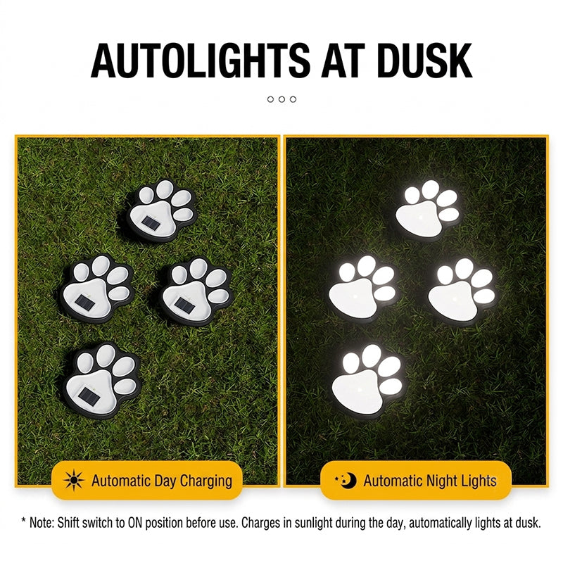 📢📢50% OFF !! ⏰Solar Paw Print Garden Lights