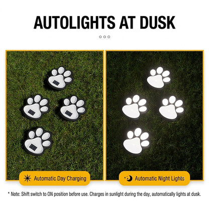 📢📢50% OFF !! ⏰Solar Paw Print Garden Lights