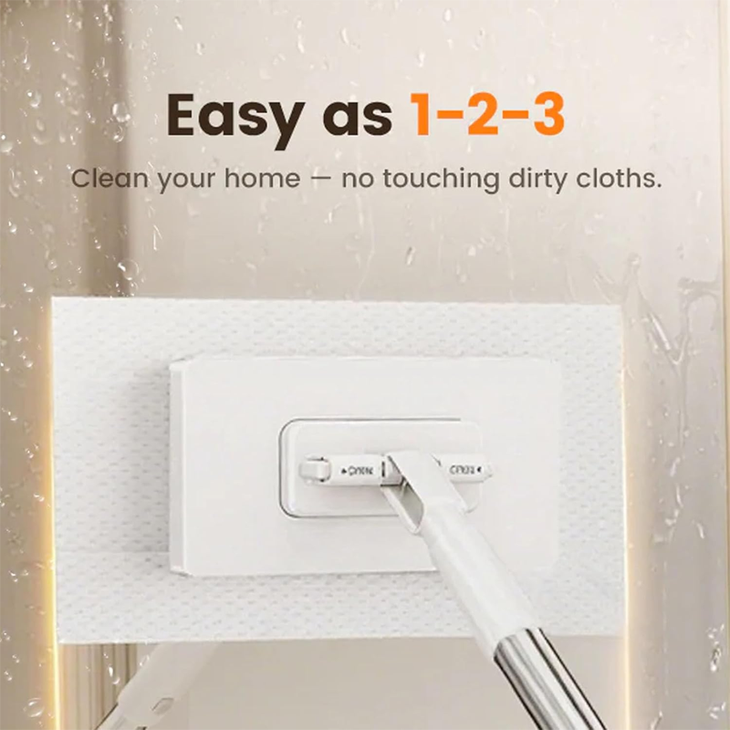 Retractable Snap Grip Mini Flat Mop