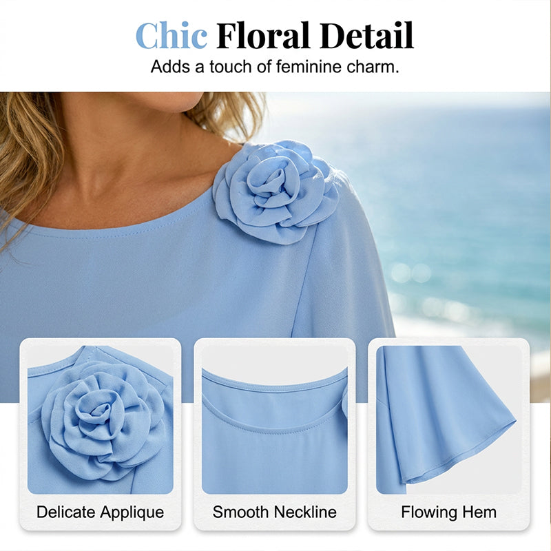 Women's Elegant Solid Color Two-Piece Set
