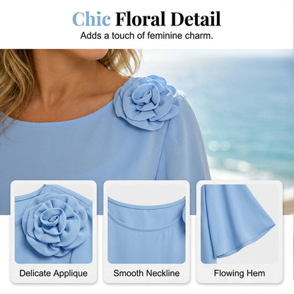 Women's Elegant Solid Color Two-Piece Set
