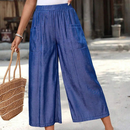 Women's Summer Wide-Leg Capri Pants