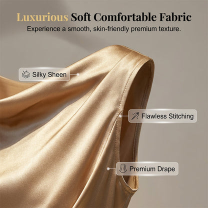 🎁New Arrivals 55% OFF💥Women's Sleeveless Cowl Neck Midi Dress & Showcasing nobility and luxury