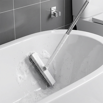 2-in-1 Grout & Corner Scrubber Brush with Squeegee