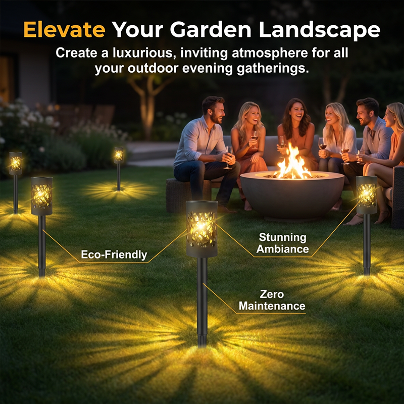 4PCS-Solar Garden Lights for Outdoor Pathways