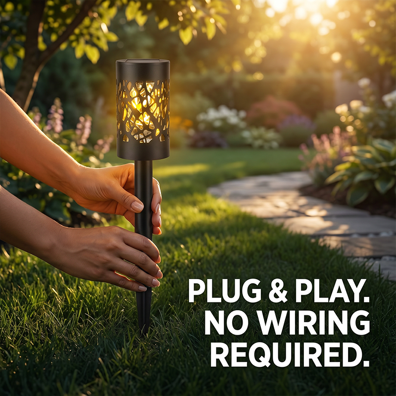 4PCS-Solar Garden Lights for Outdoor Pathways