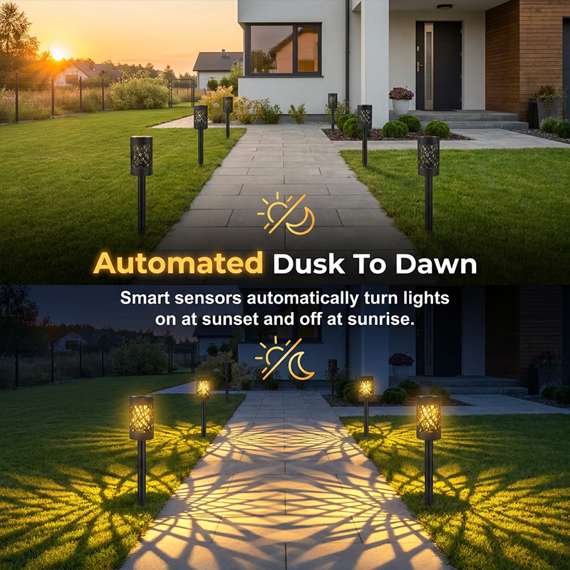 4PCS-Solar Garden Lights for Outdoor Pathways