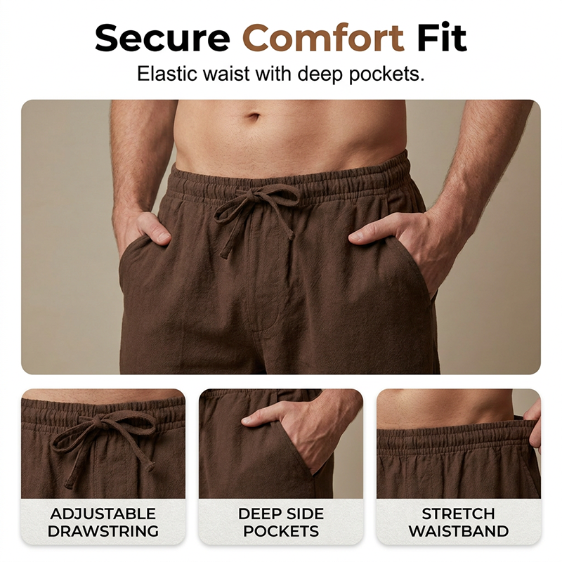 Men's Viking Pirate Pants with Lace-Up Legs