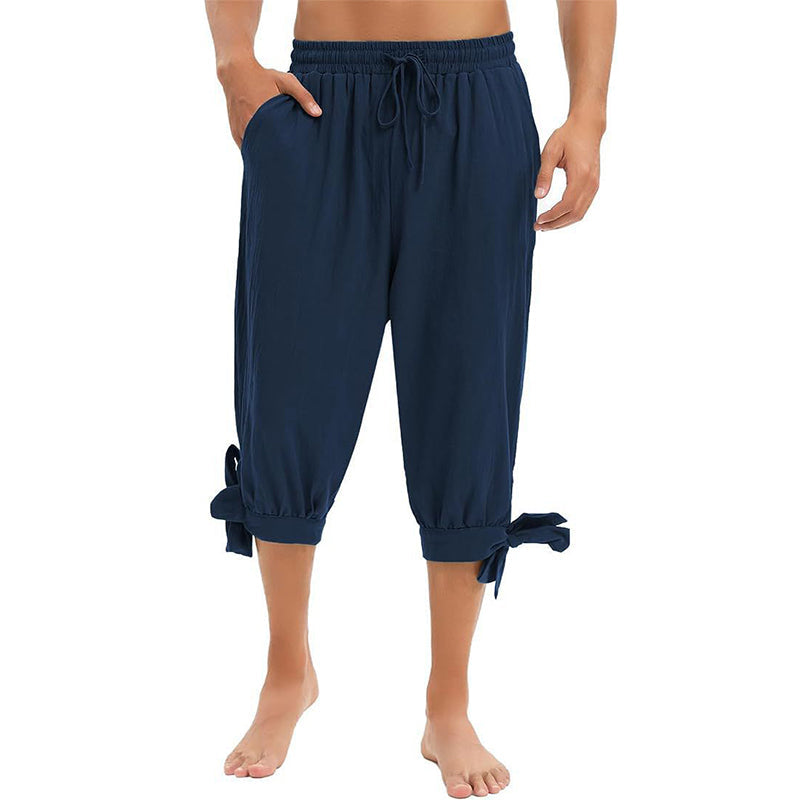 Men's Viking Pirate Pants with Lace-Up Legs