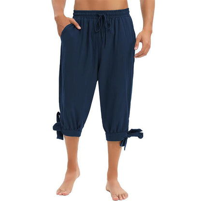Men's Viking Pirate Pants with Lace-Up Legs