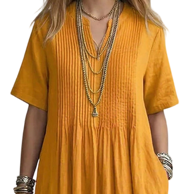 Women's Loose Casual V-Neck Dress