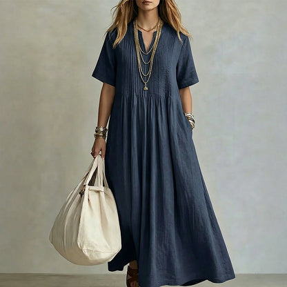 Women's Loose Casual V-Neck Dress