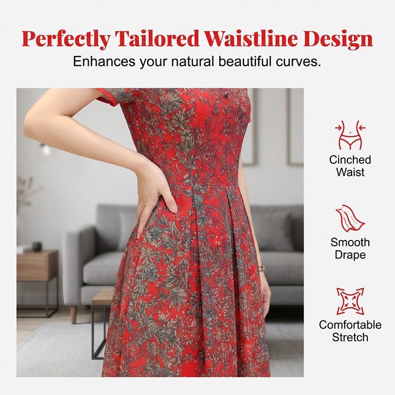 Comfortable Fit-and-Flare Summer Midi Dress