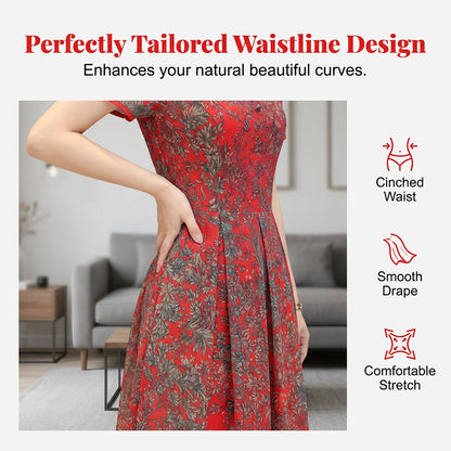 Comfortable Fit-and-Flare Summer Midi Dress