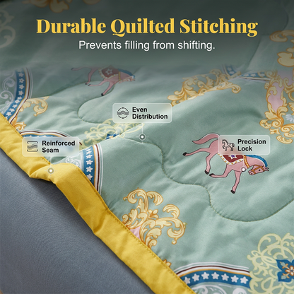 Floral Printed Lightweight Summer Quilt Quilted Blanket
