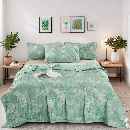Floral Printed Lightweight Summer Quilt Quilted Blanket