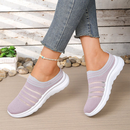 Women’s Breathable Mesh Slip On Mule Sneakers