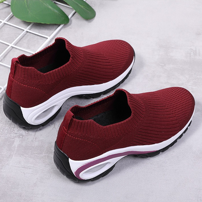 Women's Slip-On Knit Mesh Running Shoes