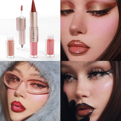 🔥 Limited-Time Sale – Up to 50% OFF💄✨ 2-in-1 Matte Lipstick & Shine Lip Gloss💋