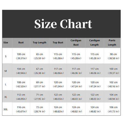 ⌛50% off new arrivals-Women’s 3 Piece Outfit Contrast Color Cardigan Vest Pants Set