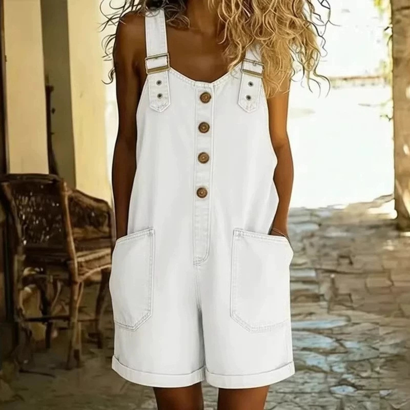 Women's Casual Denim Romper